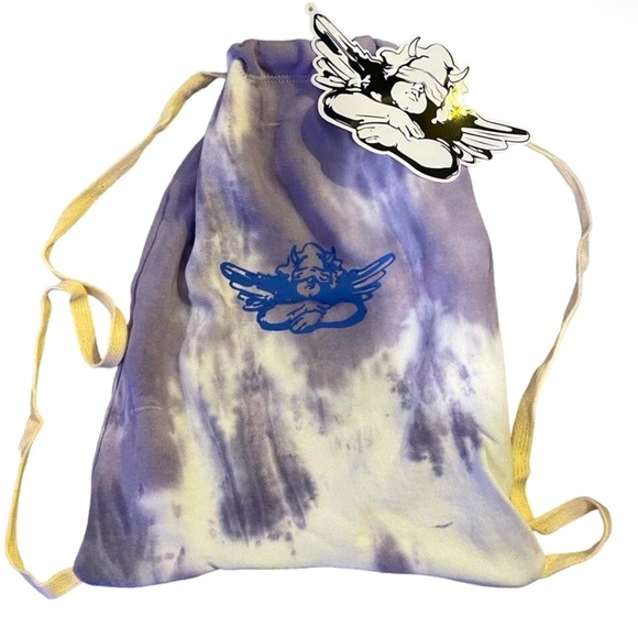 Boys Lie Handbags - Boys Lie - Revolve - *Unreleased* Tie-Dye Cotton Drawstring Backpack - NWT